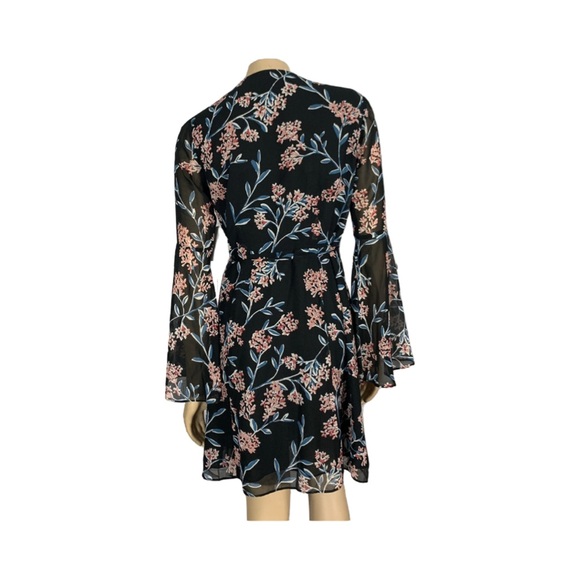 Cynthia Steffe Black and Pink Floral Long Sleeve Dress-NWOT - Picture 4 of 8